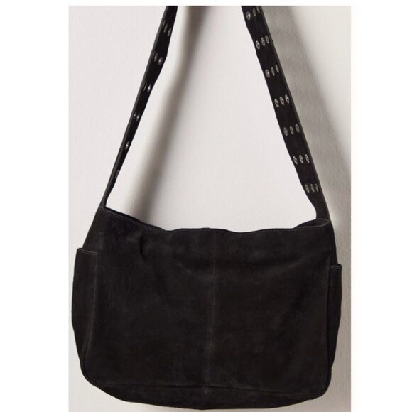 Free People Eva Eyelet Sling Suede Bag - NWT - Factory Sealed - Picture 2 of 7